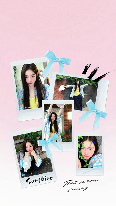 チェキ風加工 リボン ガーリー壁紙 アプリ