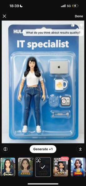 Hula의 아트 생성으로 AI 액션 피규어 스타일을 실현