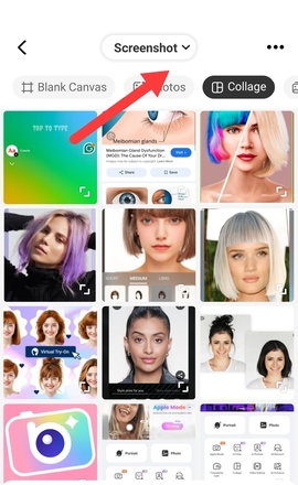 How to make a Collage on Instagram Story with BeautyPlus step 2