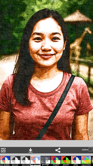 ภาพหลังใช้ Sketch Camera