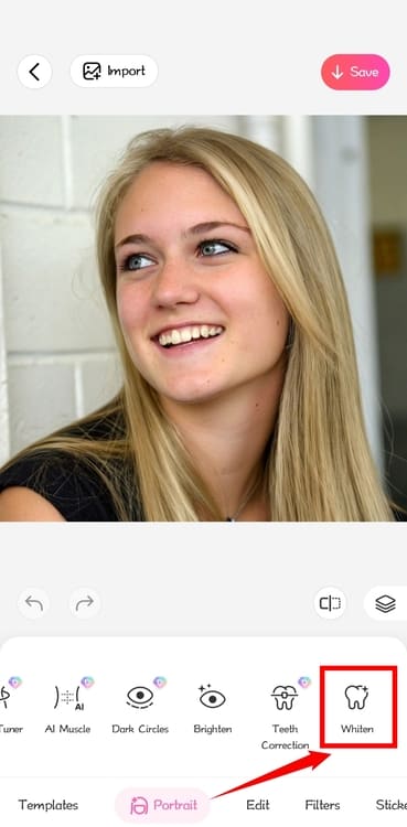 3 Best Teeth Whitening Apps-BeautyPlus-step 3