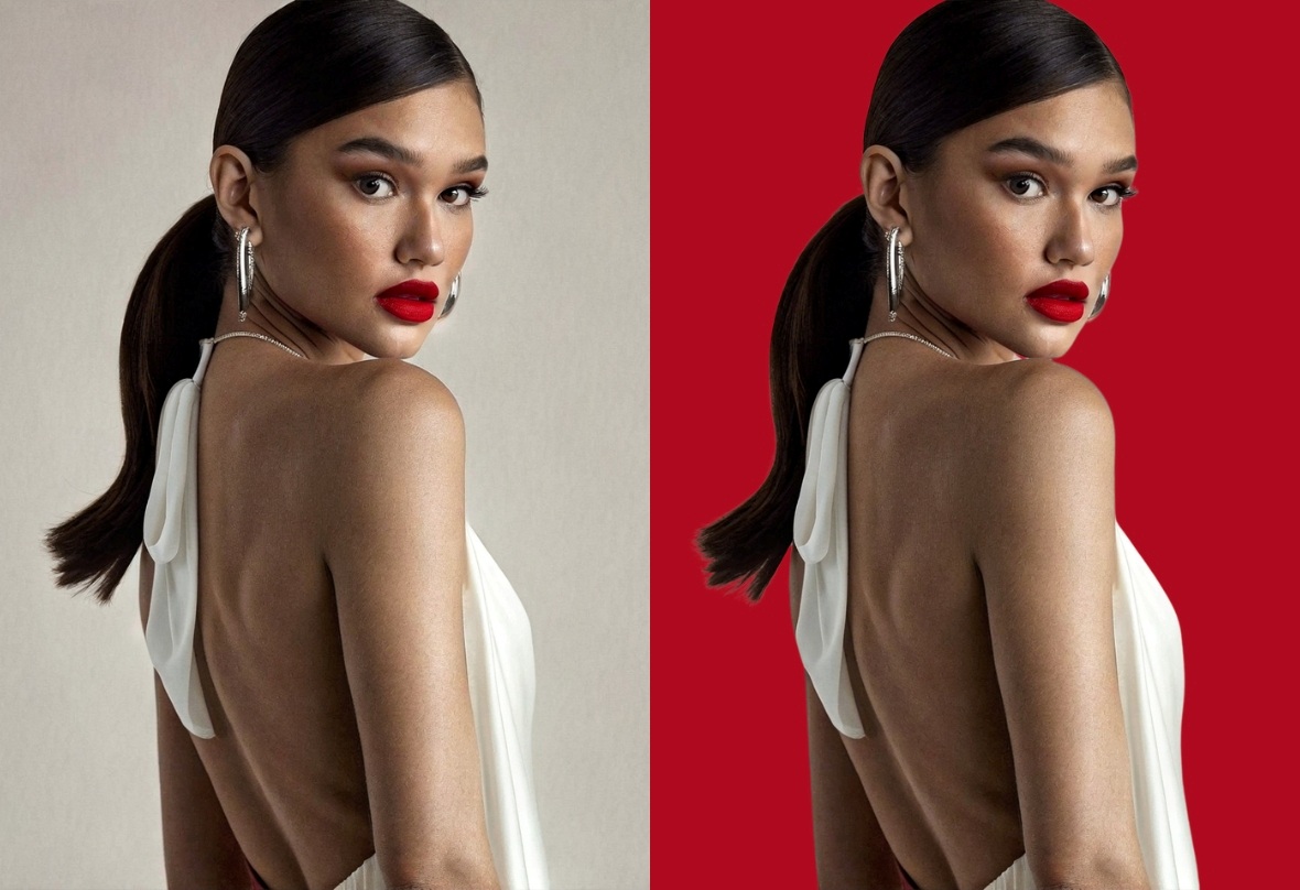 Ubah Background Foto Jadi Merah