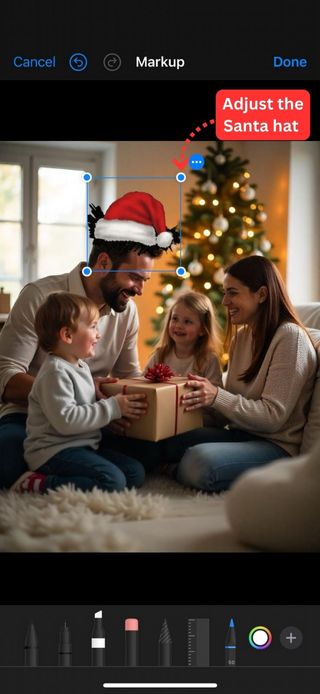 Add a Santa Hat to a Photo on iPhone - 08