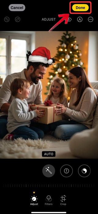 Add a Santa Hat to a Photo on iPhone - 09