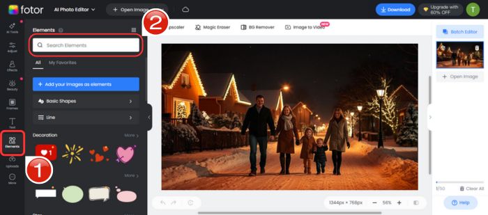 Add Snow Effect to Photo Fotor - 04