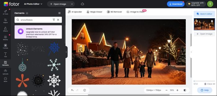 Add Snow Effect to Photo Fotor - 05