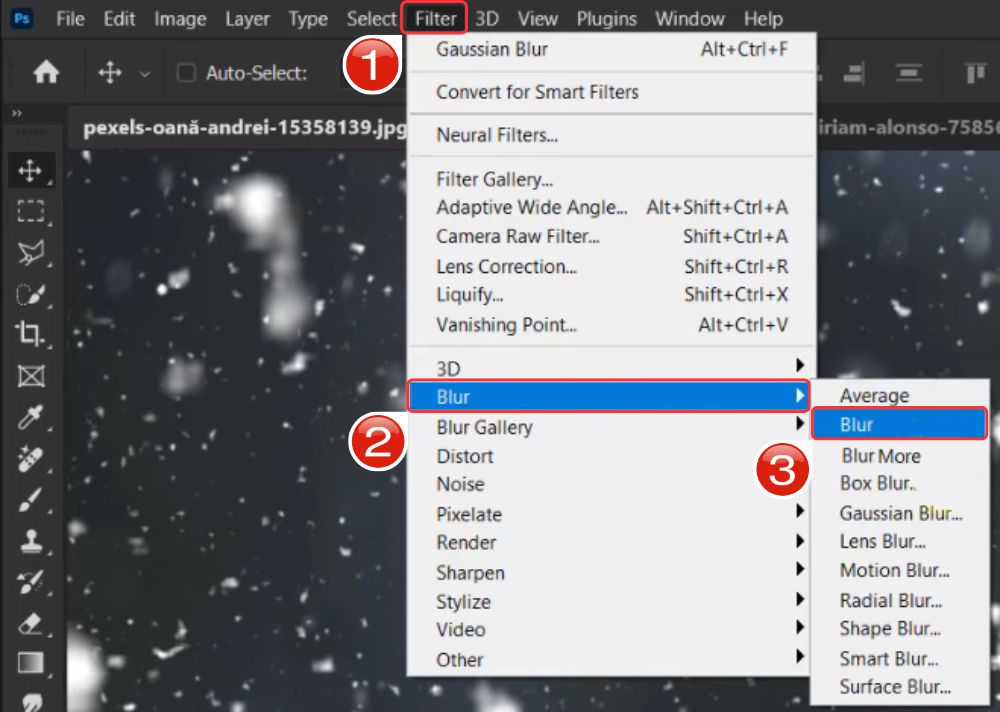 Add Snow to a Photo in Photoshop - 09