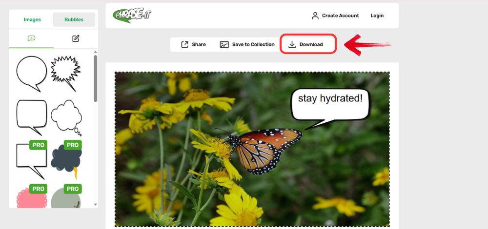 add speech bubble to photo-download image