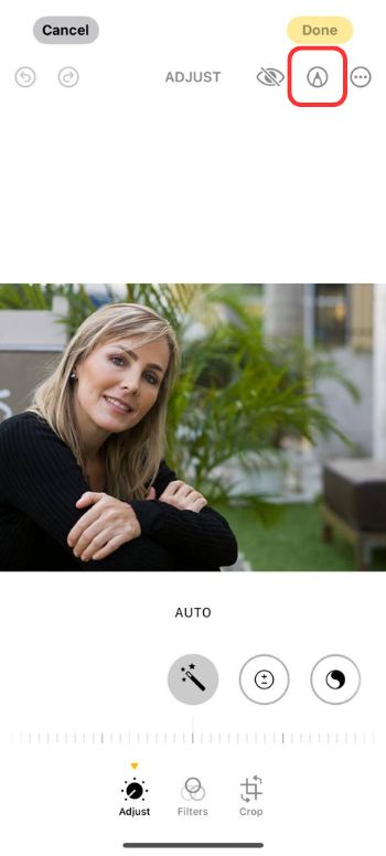 add speech bubble to photo-iphone markup icon