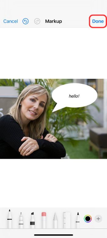 add speech bubble to photo-save photo