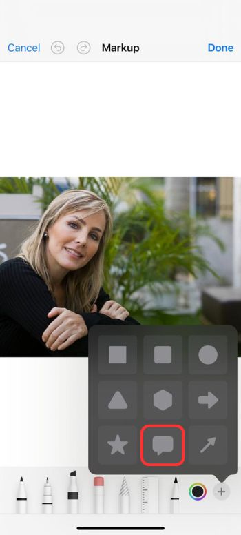 add speech bubble to photo-speech bubble