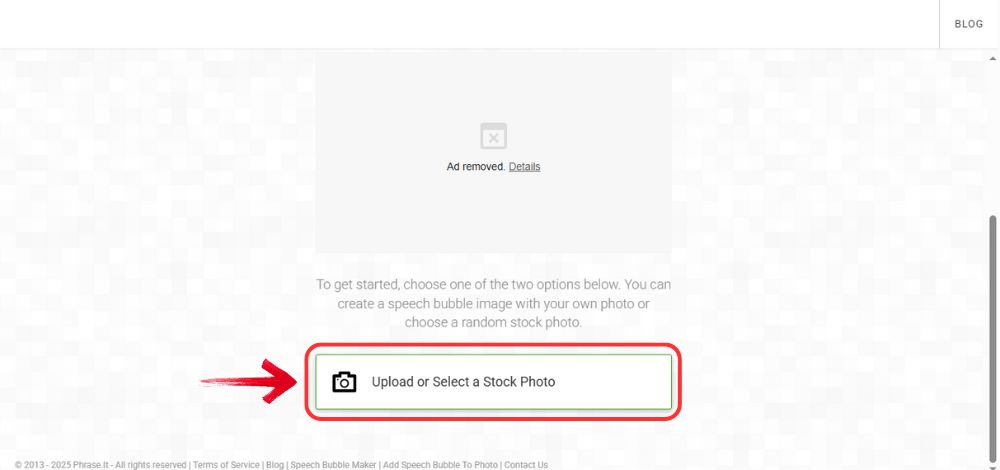 add speech bubble to photo-upload photo