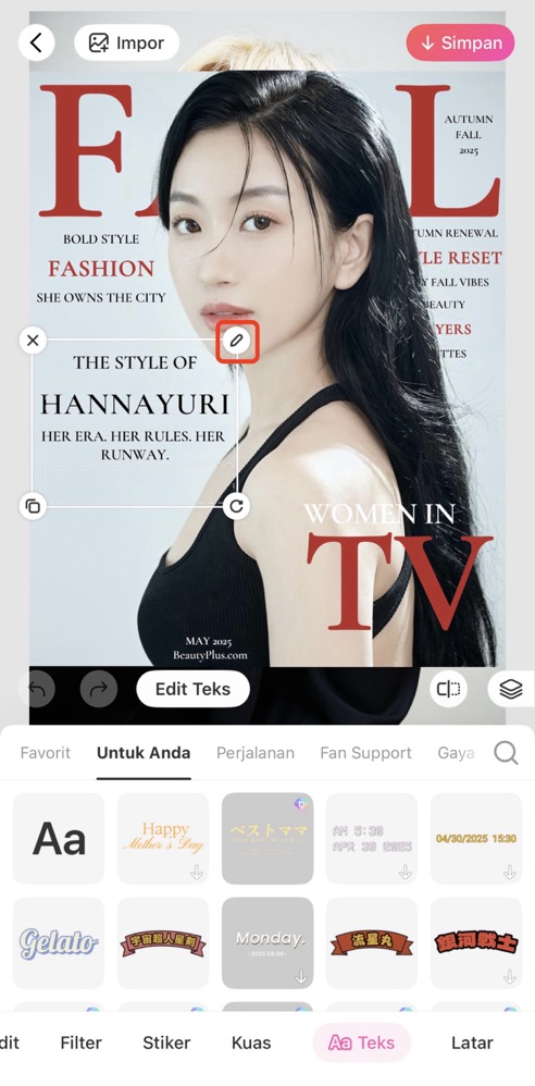 aplikasi edit tulisan di foto-edit ikon teks-langkah 4