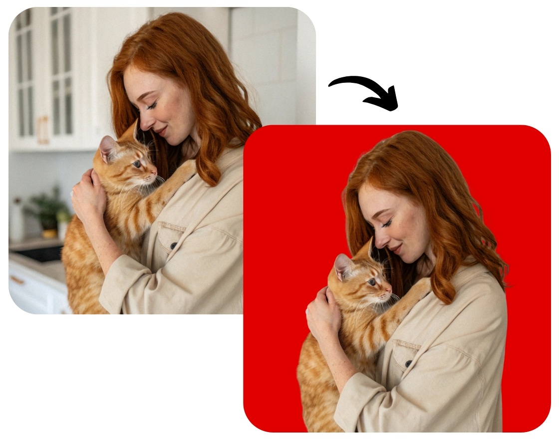 Ubah Background Foto Jadi Merah