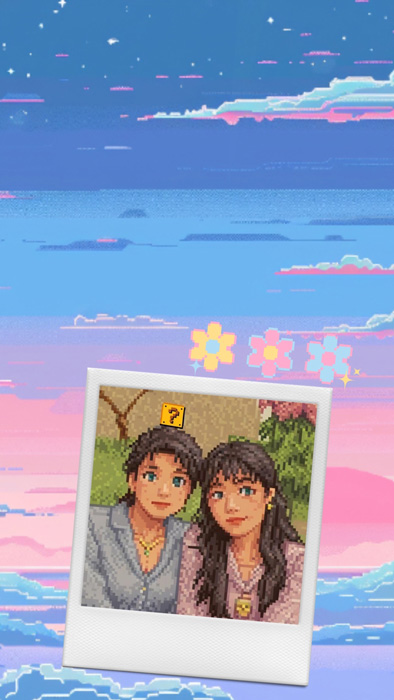 AIピクセル アバタ ポラロイド 風 加工 壁紙アプリ ホーム画面 おしゃれ