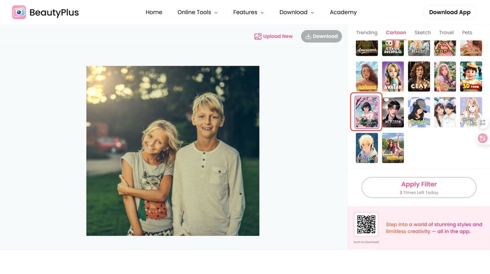 ai ghibli filter-beautyplus online-step3