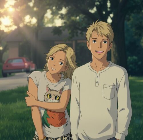 ai ghibli filter-boy and girl-after