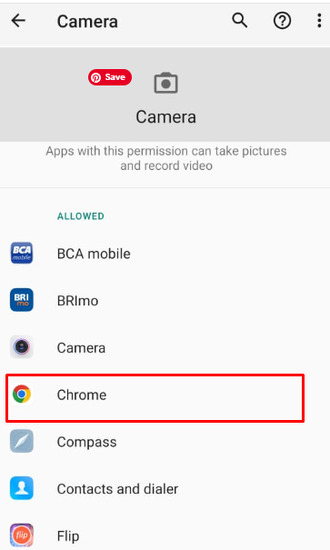 Mengaktifkan Kamera Web di Chrome Android - step 3