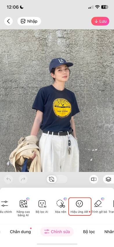 app tạo khung viền trắng cho ảnh-Chọn tính năng Hiệu ứng AR 02