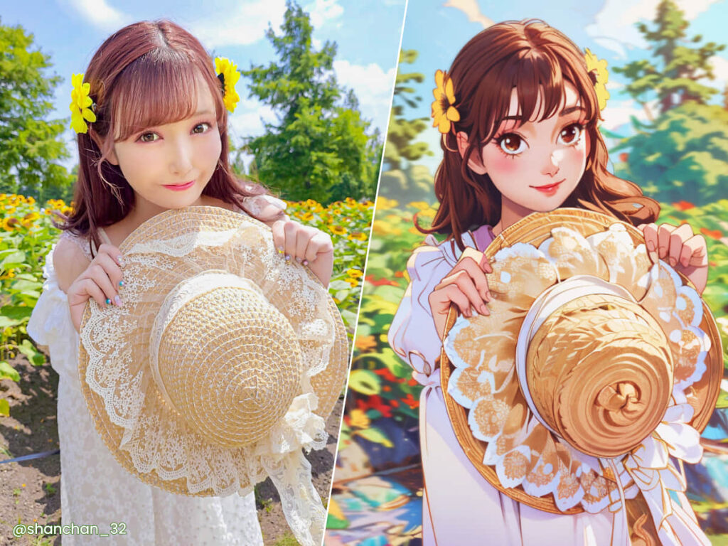 BeautyPlus AI Anime Generator example