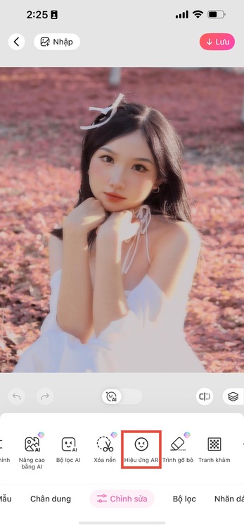 các filter đẹp trên Instagram-Chọn tính năng Hiệu ứng AR để thêm filter 02