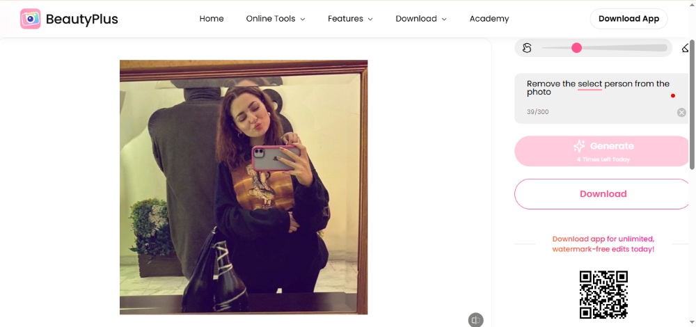 BeautyPlus AI Replace Web Screenshot EN - two girls step 6