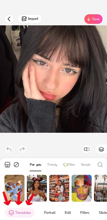 BeautyPlus app-add filters to photo-step 2