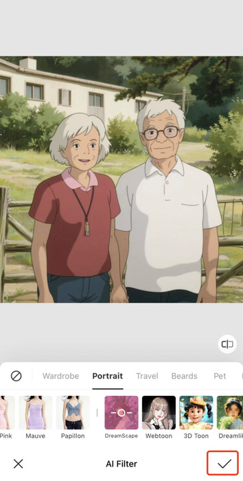 beautyplus app-ghibli filter-step 5