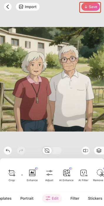 beautyplus app-ghibli filter-step beautyplus app-ghibli filter-step 6