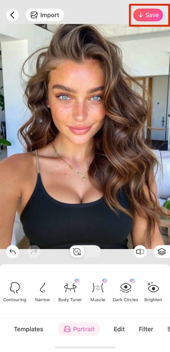 BeautyPlus App Screenshot EN - Breast Enlargement save