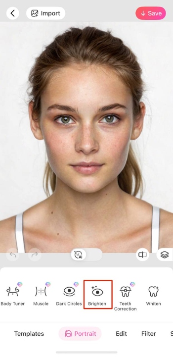 BeautyPlus App Screenshot EN - brighten