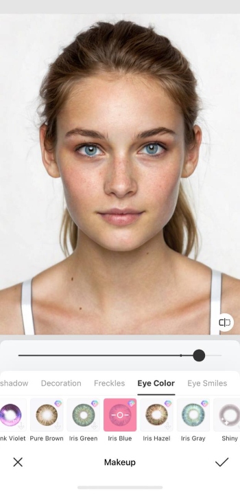 BeautyPlus App Screenshot EN - change eye color