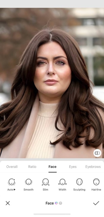 BeautyPlus App Screenshot EN - Face Shape face