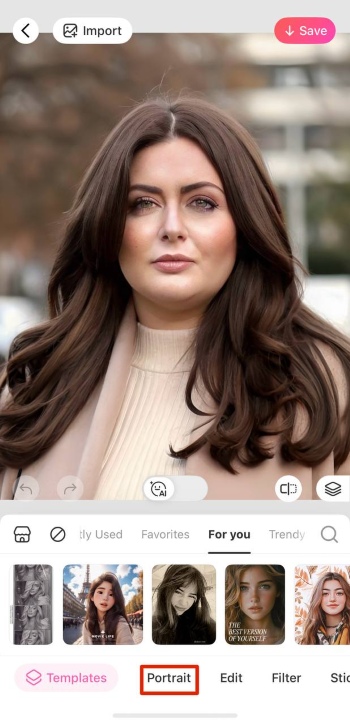 BeautyPlus App Screenshot EN - Face Shape portrait