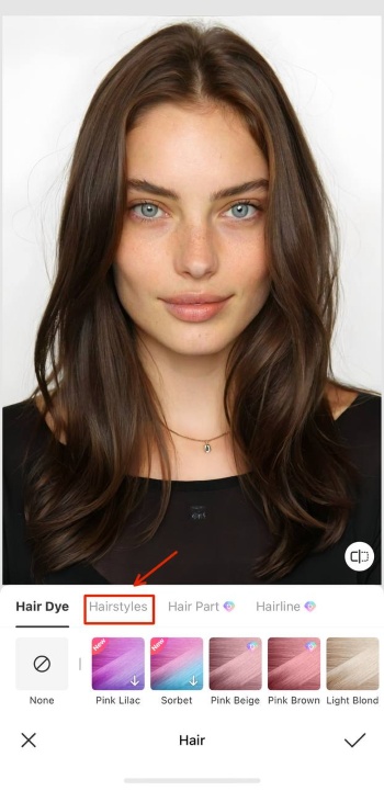 BeautyPlus App Screenshot EN - hairstyle