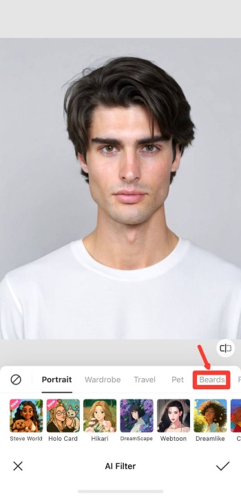 BeautyPlus App Screenshot EN - mustache filter beards