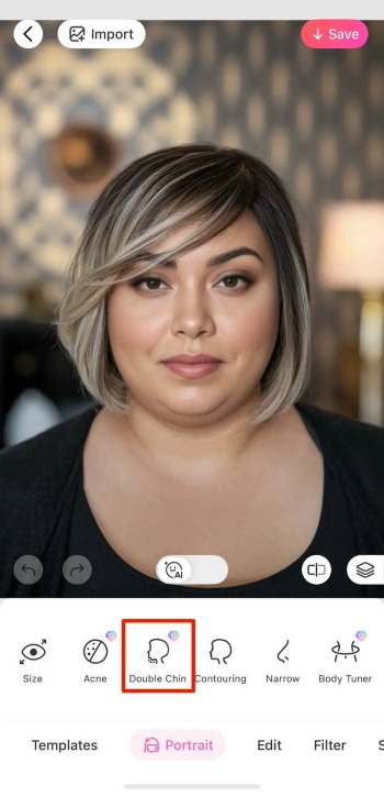 BeautyPlus App Screenshot EN - Remove Double Chin double chin