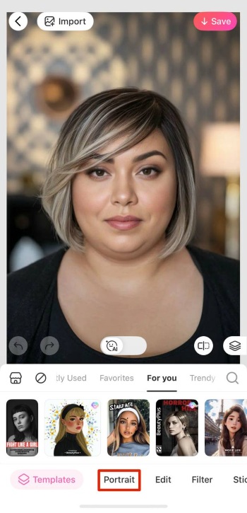 BeautyPlus App Screenshot EN - Remove Double Chin portrait