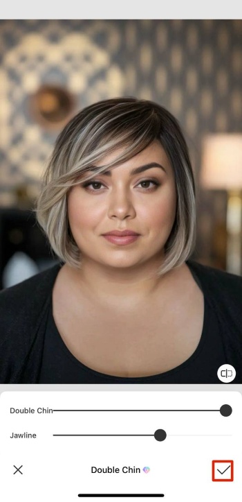 BeautyPlus App Screenshot EN - Remove Double Chin tick