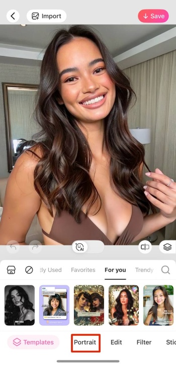 BeautyPlus App Screenshot EN - Skin Color Changer portrait