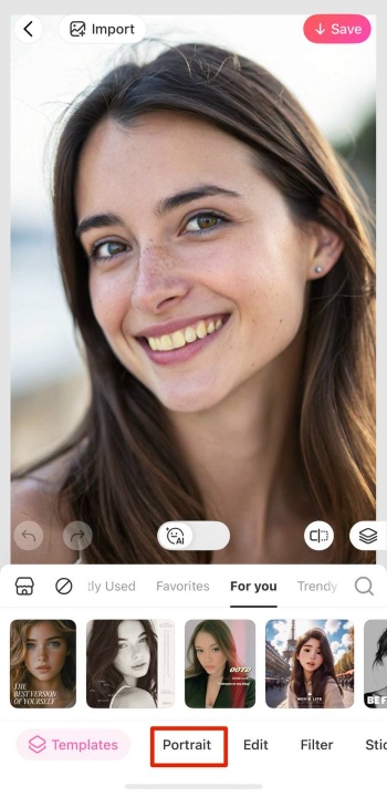 BeautyPlus App Screenshot EN - whiten teeth portrait