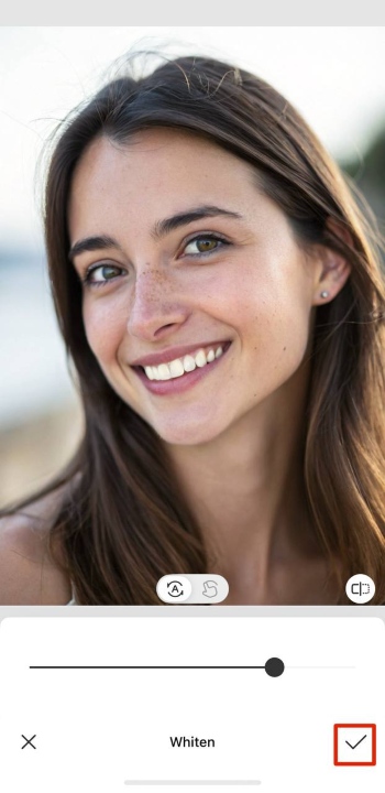 BeautyPlus App Screenshot EN - whiten teeth tick