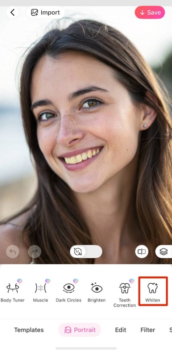 BeautyPlus App Screenshot EN - whiten teeth whiten