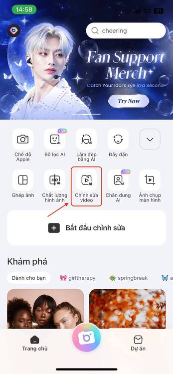 BeautyPlus-chức năng chỉnh sửa video