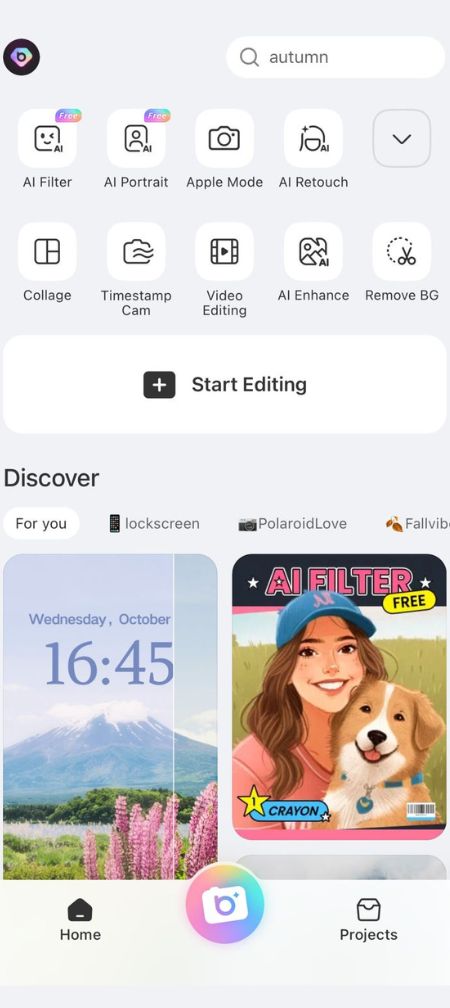 beautyplus-interface
