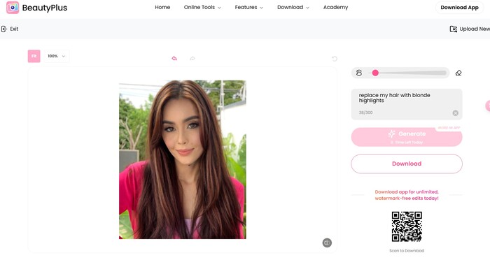 BeautyPlus online- Generate and Download