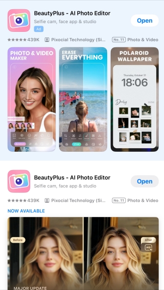 beautyplus app store