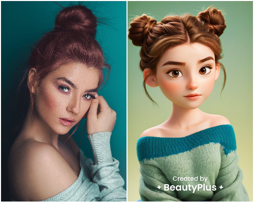 「3Dアバター」を使用した比較画像