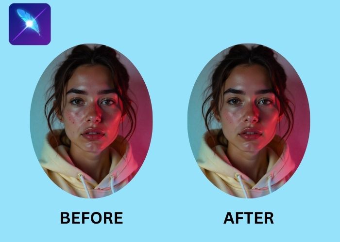 Blemish Removers-lightx editor before and after