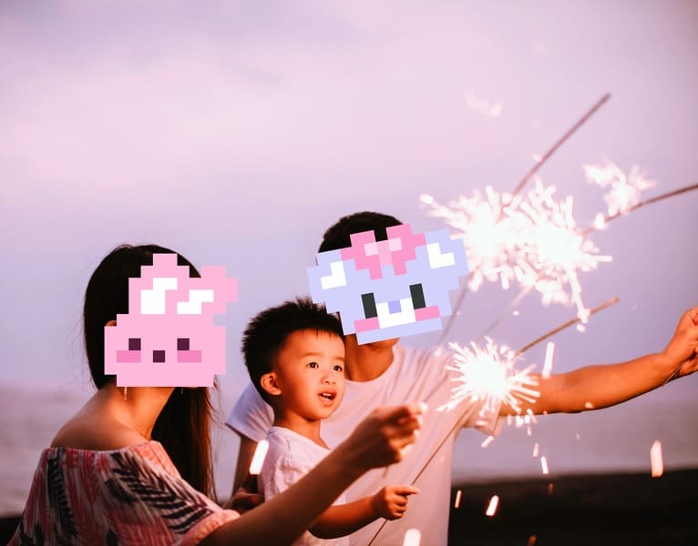 เบลอหน้า - สติกเกอร์หลัง